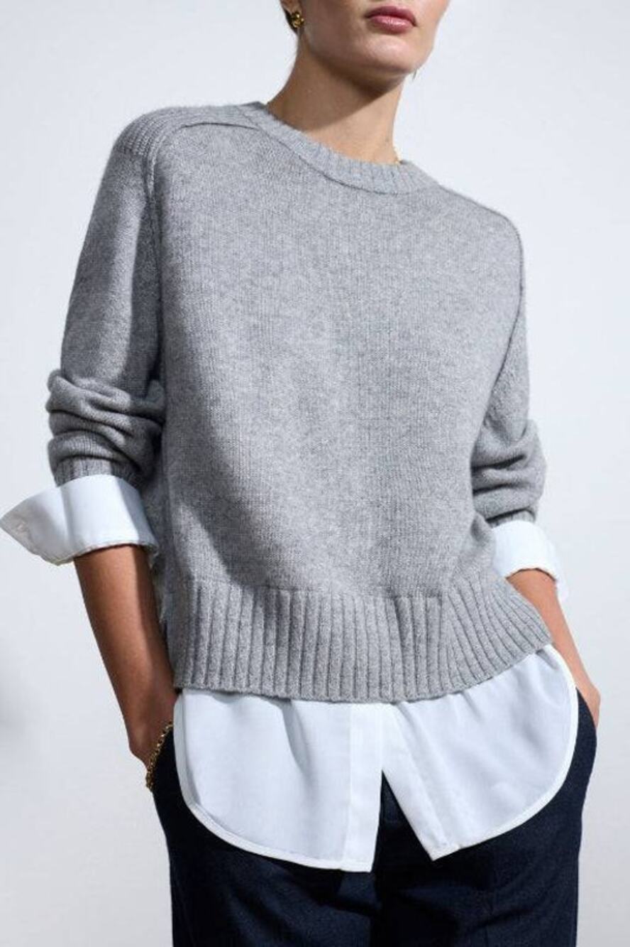 Brochu Walker the Parson Crew Looker Sweater in Sterling Melange M